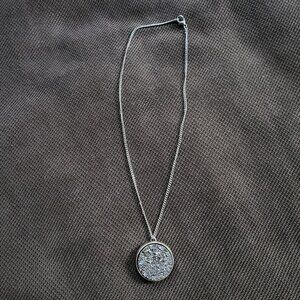Amazon Silver Bezel Druzy Pendant Necklace